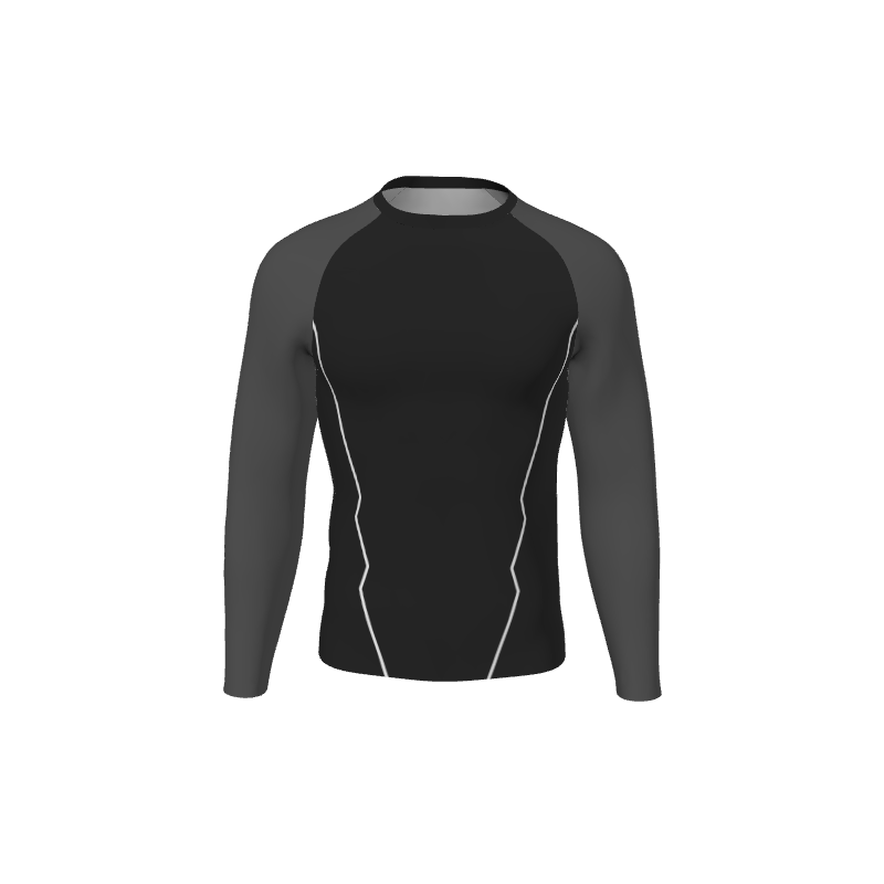 Retro Grappler Custom Jagged Long Sleeve Rash Guard. (x 1)