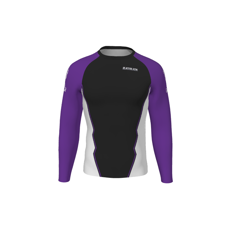 Retro Grappler Custom Jagged Long Sleeve Rash Guard. (x 1)