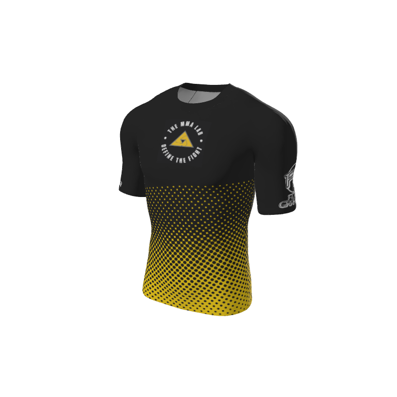 Retro Grappler Custom Halftone Short Sleeve Rash Guard. (x 1)