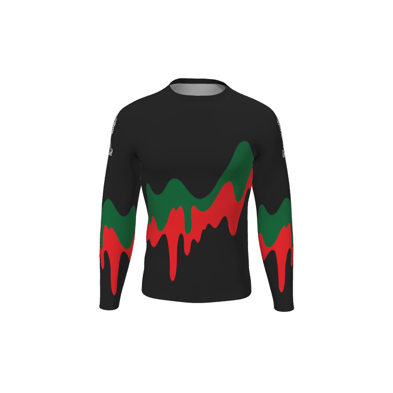Retro Grappler Custom Drippy Long Sleeve Rash Guard. (x 1)