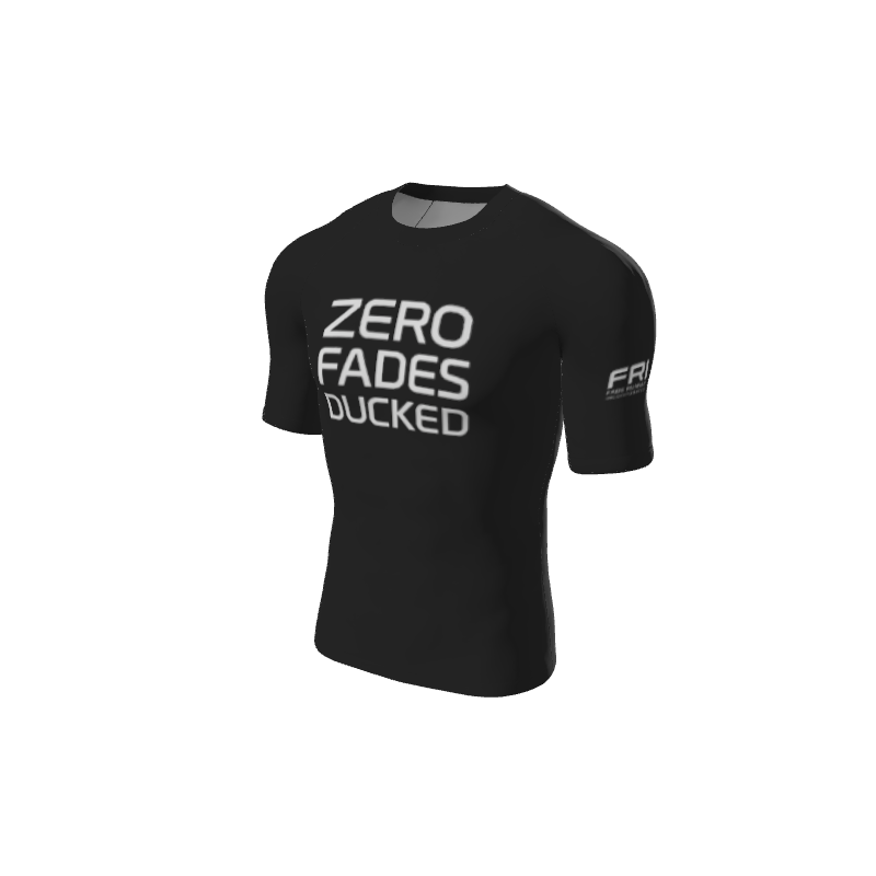 Retro Grappler Custom Single Color Short Sleeve Rash Guard. (x 1)