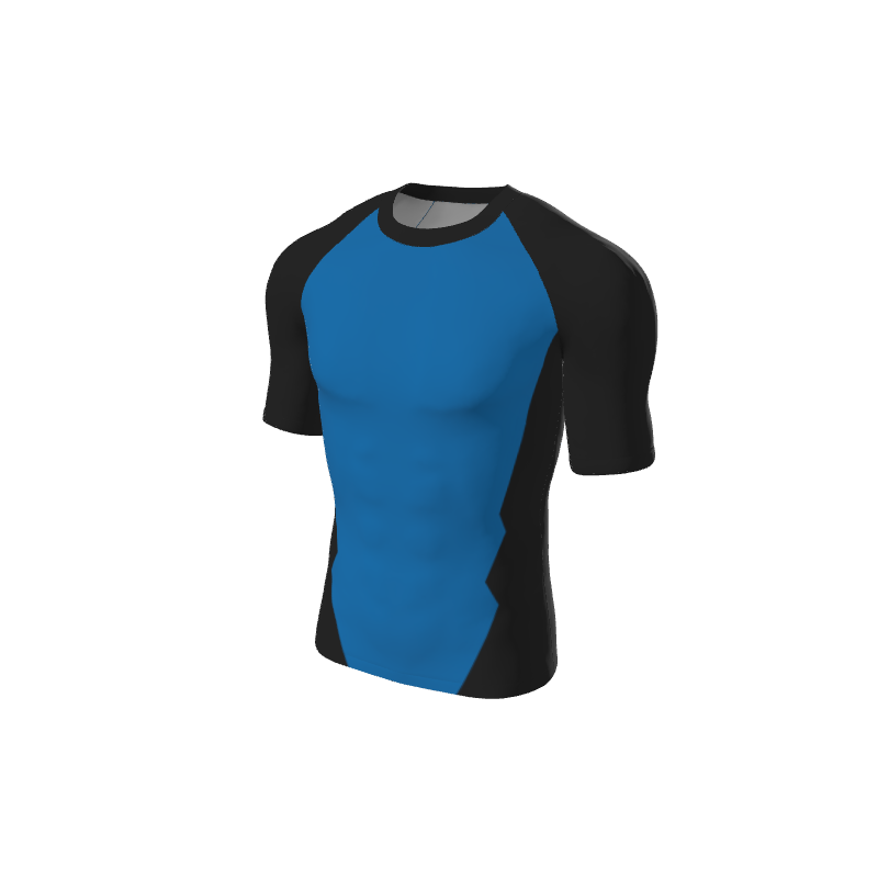 Retro Grappler Custom Jagged Short Sleeve Rash Guard. (x 1)