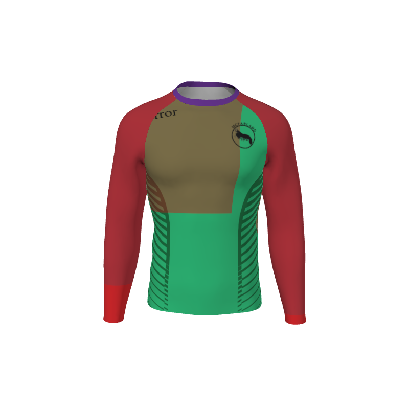 Retro Grappler Custom Sides Long Sleeve Rash Guard. (x 1)