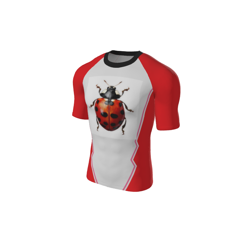 Retro Grappler Custom Jagged Short Sleeve Rash Guard. (x 1)