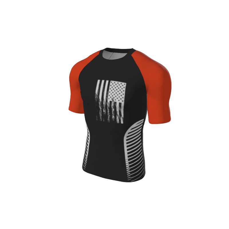 Retro Grappler Custom Sides Short Sleeve Rash Guard. (x 1)