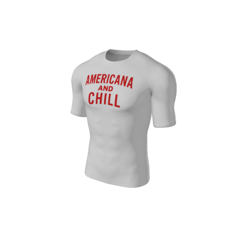 Retro Grappler Custom Single Color Short Sleeve Rash Guard. (x 1)