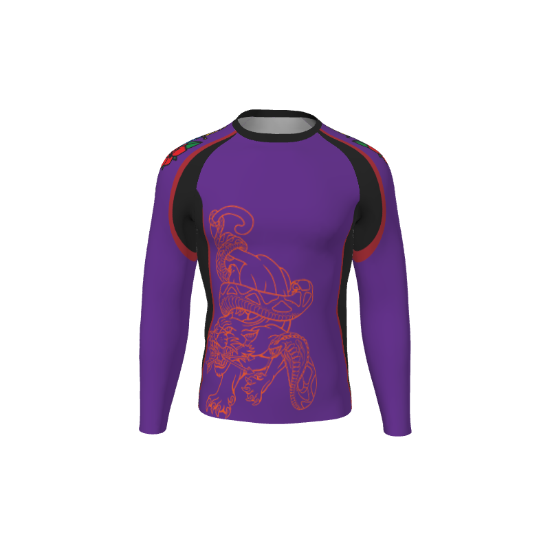 Retro Grappler Custom Rachet Long Sleeve Rash Guard. (x 1)
