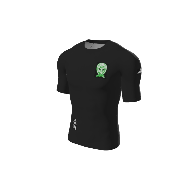 Retro Grappler Custom Single Color Short Sleeve Rash Guard. (x 1)