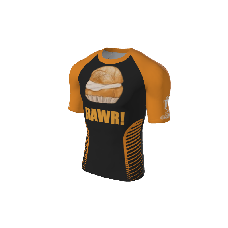 Retro Grappler Custom Sides Short Sleeve Rash Guard. (x 1)