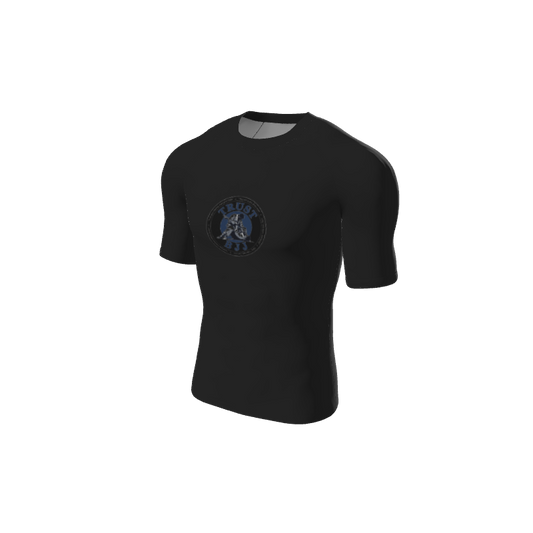 Retro Grappler Custom Single Color Short Sleeve Rash Guard. (x 1)