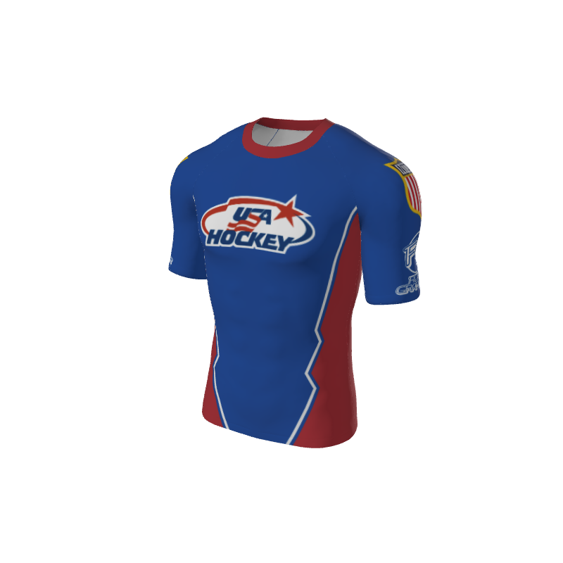 Retro Grappler Custom Jagged Short Sleeve Rash Guard. (x 1)