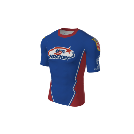 Retro Grappler Custom Jagged Short Sleeve Rash Guard. (x 1)