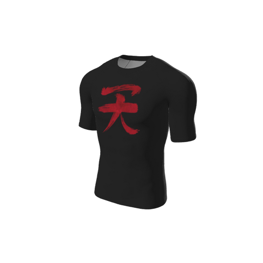 Retro Grappler Custom Single Color Short Sleeve Rash Guard. (x 1)