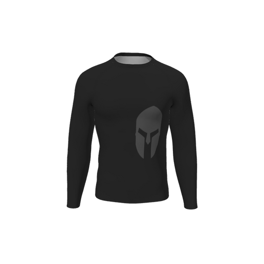 Retro Grappler Custom Single Color Long Sleeve Rash Guard. (x 1)