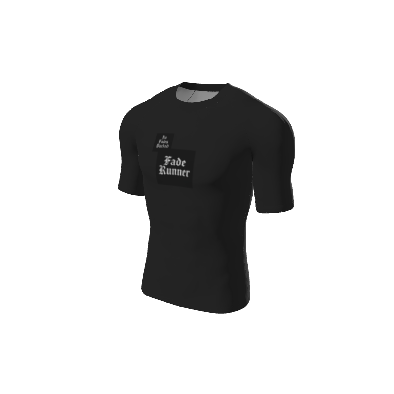 Retro Grappler Custom Single Color Short Sleeve Rash Guard. (x 1)