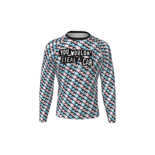 Retro Grappler Custom Single Color Long Sleeve Rash Guard. (x 1)