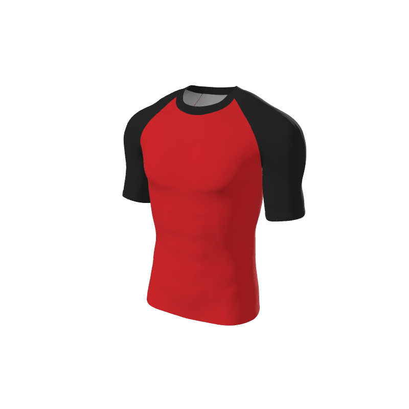 Retro Grappler Custom Single Color Short Sleeve Rash Guard. (x 2)