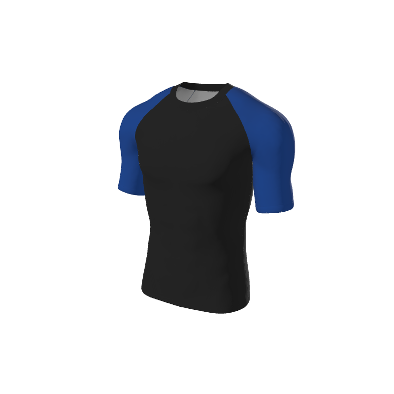 Retro Grappler Custom Jagged Short Sleeve Rash Guard. (x 1)