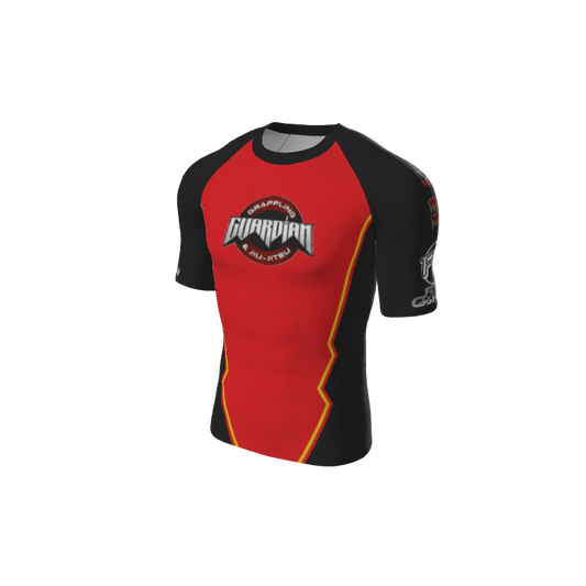 Retro Grappler Custom Jagged Short Sleeve Rash Guard. (x 1)