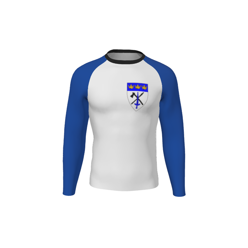 Retro Grappler Custom Single Color Long Sleeve Rash Guard. (x 1)