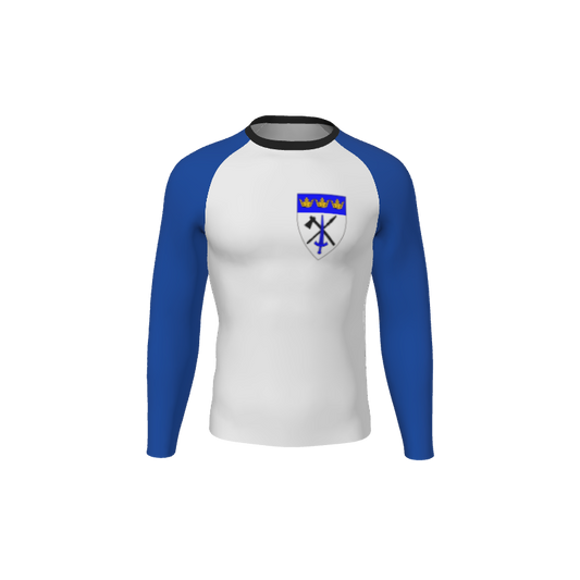 Retro Grappler Custom Single Color Long Sleeve Rash Guard. (x 1)