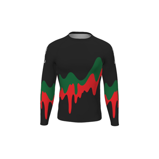Retro Grappler Custom Drippy Long Sleeve Rash Guard. (x 1)
