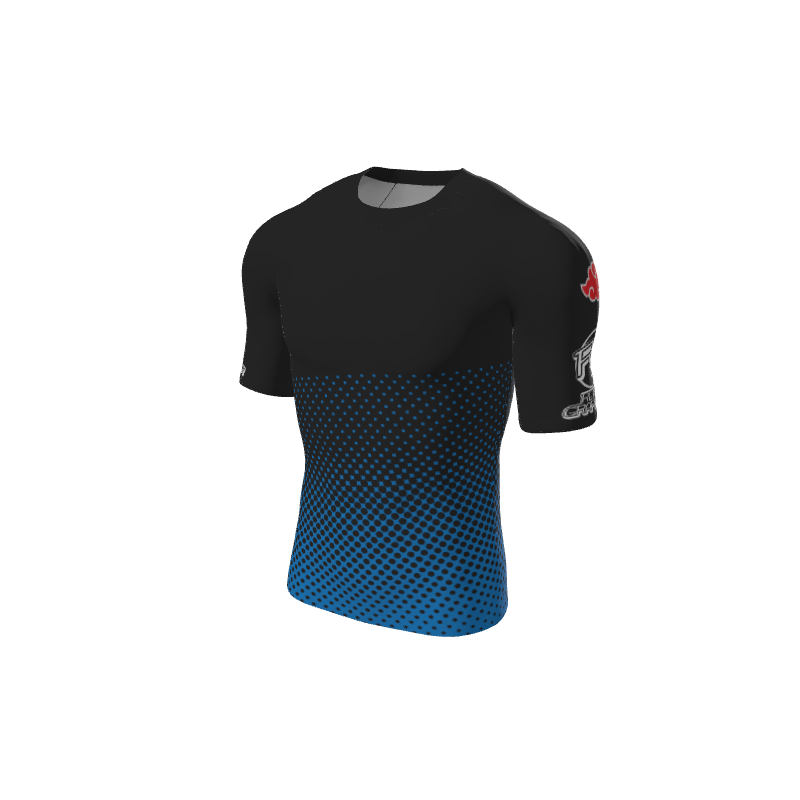 Retro Grappler Custom Halftone Short Sleeve Rash Guard. (x 1)