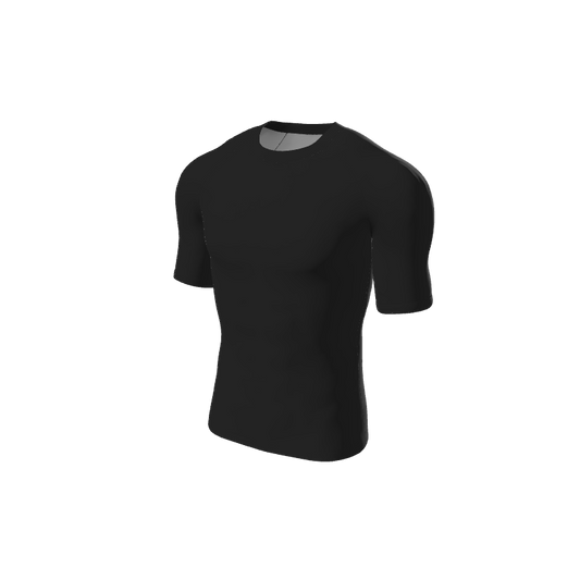 Retro Grappler Custom Single Color Short Sleeve Rash Guard. (x 1)