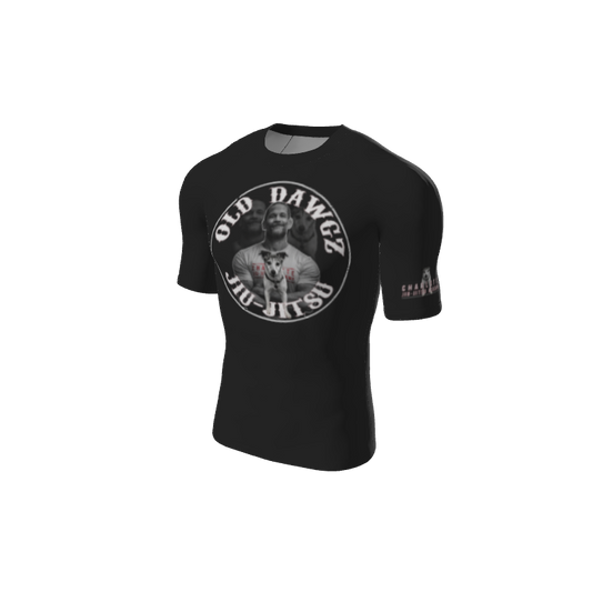 Retro Grappler Custom Single Color Short Sleeve Rash Guard. (x 2)