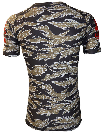 Cuddle Time Tiger Stripe Camo Rash Guard