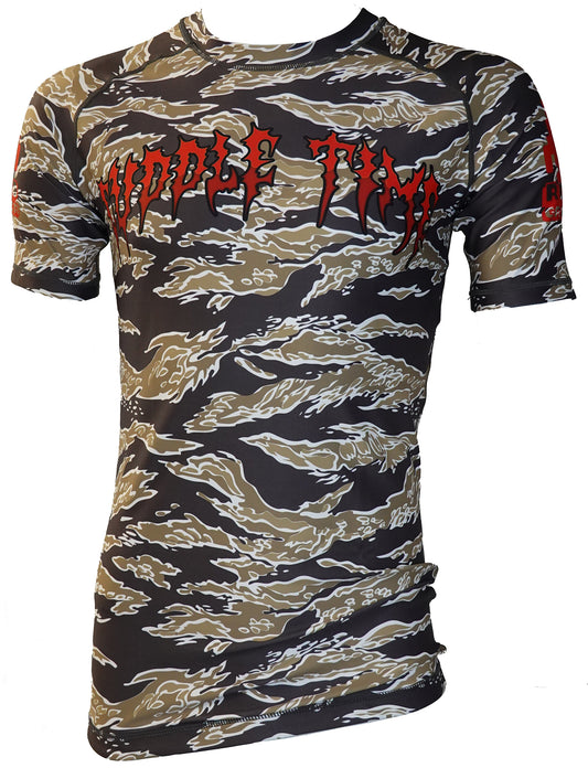 Cuddle Time Tiger Stripe Camo Rash Guard