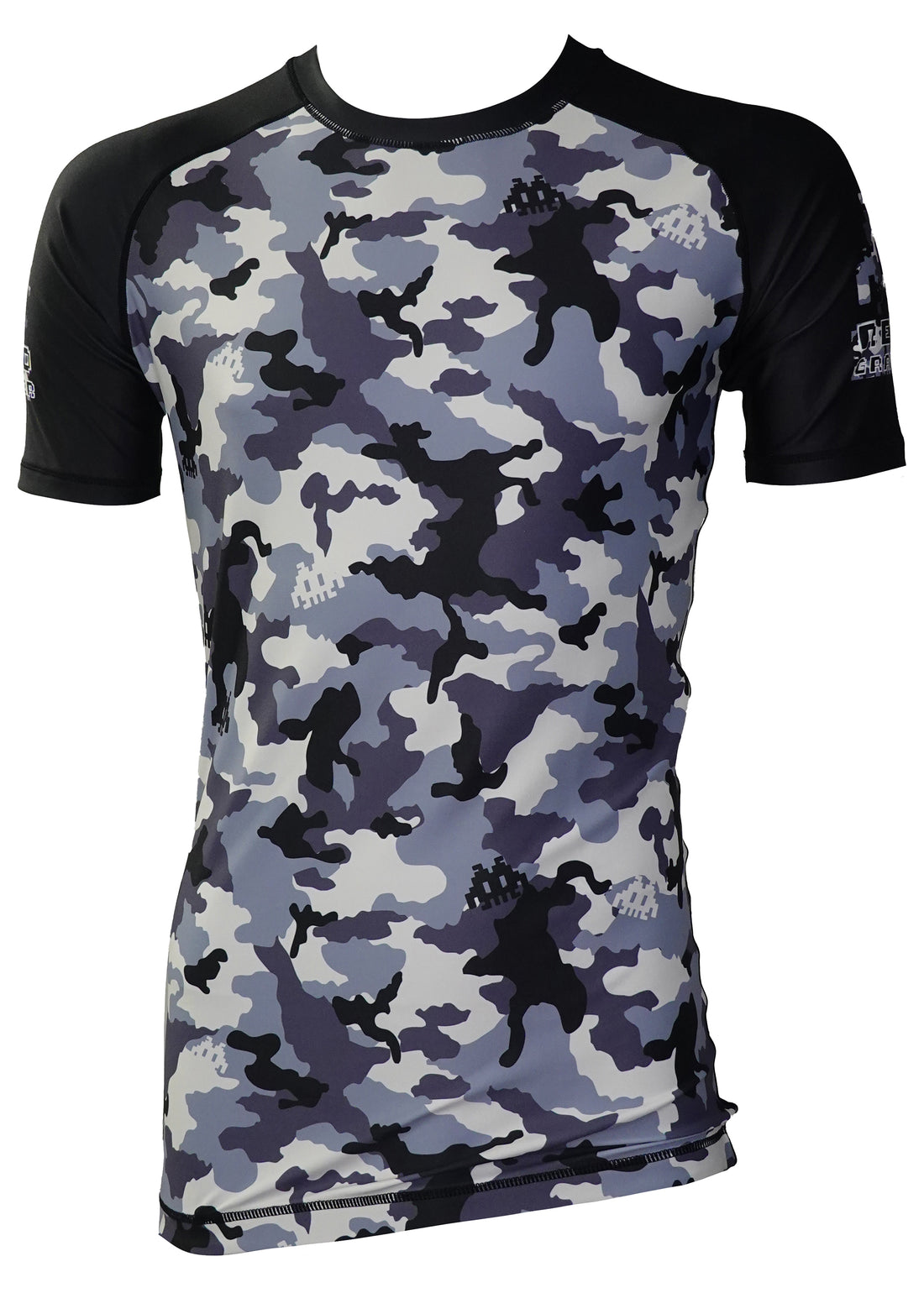 Woodland Camo BJJ Rash Guard | Dark Woodland No Gi