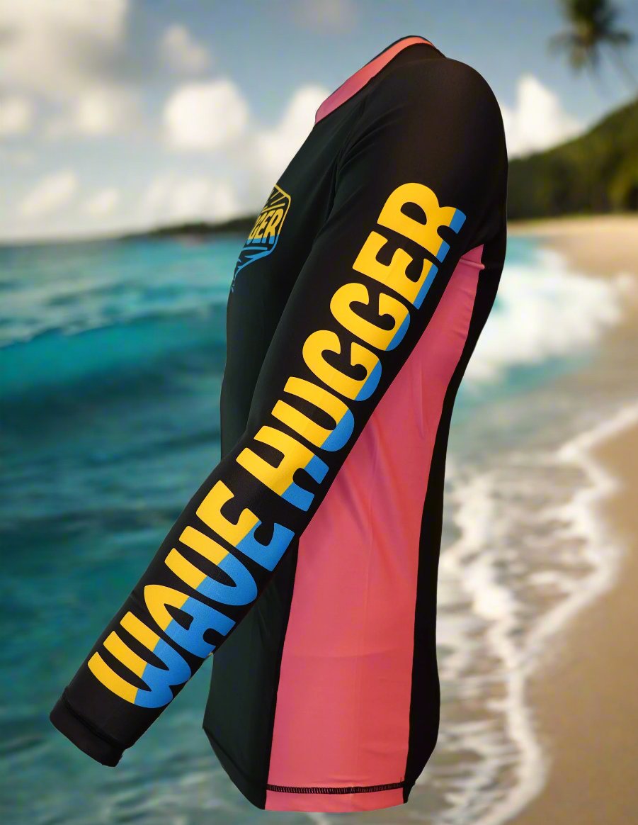 Rashguard „Wave Hugger“ in Rosa