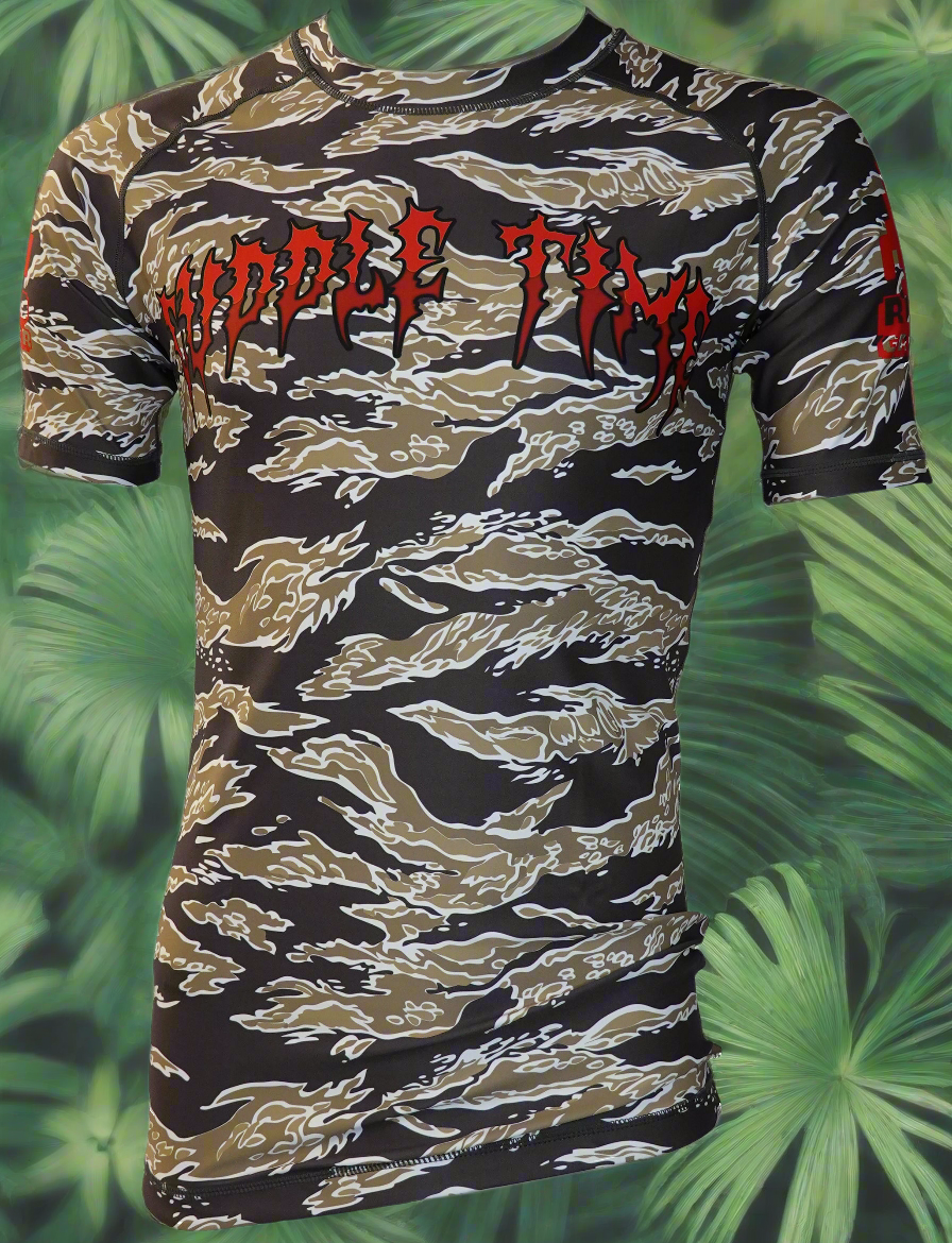 Cuddle Time Tiger Stripe Camo Rash Guard