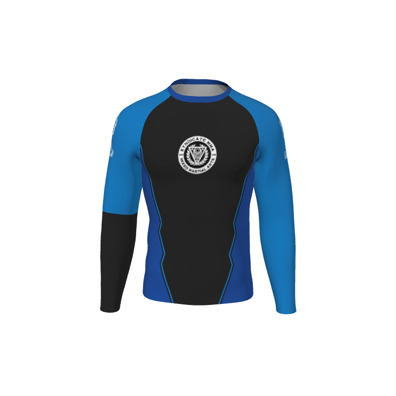 Retro Grappler Custom Jagged Long Sleeve Rash Guard. (x 1)