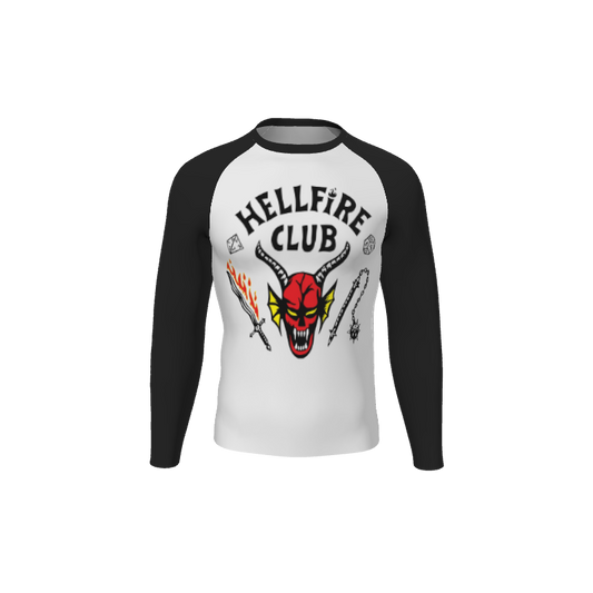 Retro Grappler Custom Halftone Long Sleeve Rash Guard. (x 1)