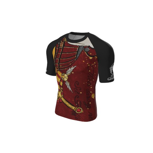 Retro Grappler Custom Halftone Short Sleeve Rash Guard. (x 1)