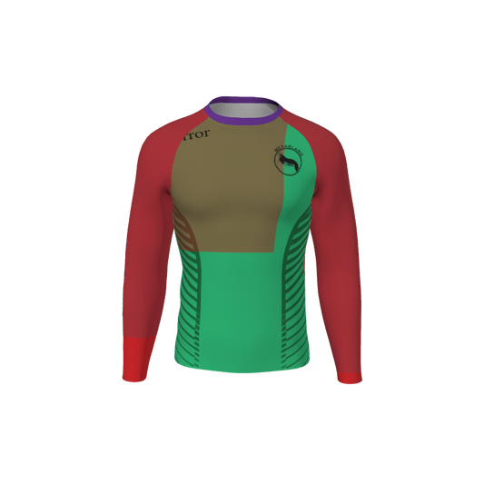 Retro Grappler Custom Sides Long Sleeve Rash Guard. (x 1)