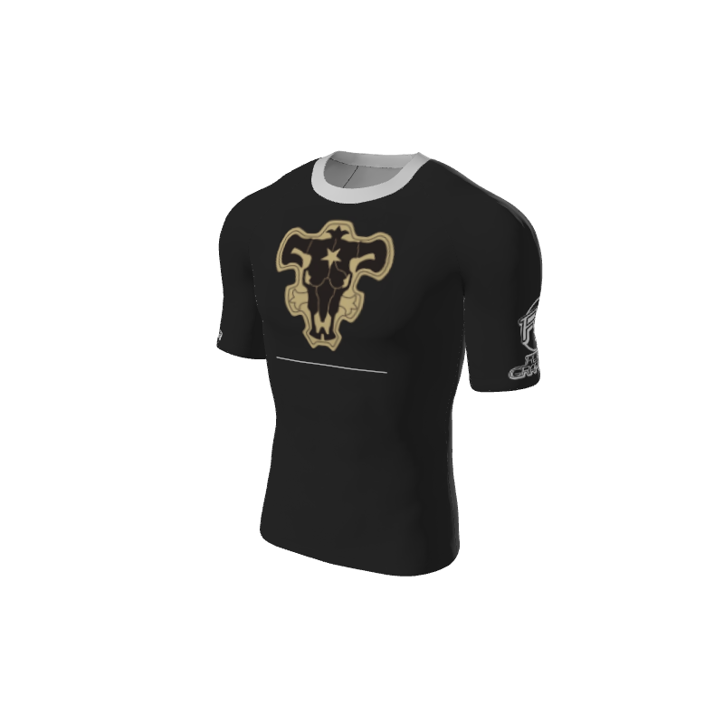 Retro Grappler Custom Halftone Short Sleeve Rash Guard. (x 1)