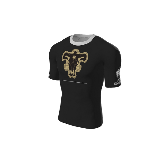 Retro Grappler Custom Halftone Short Sleeve Rash Guard. (x 1)