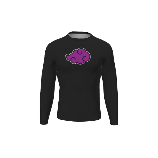 Retro Grappler Custom Single Color Long Sleeve Rash Guard. (x 1)