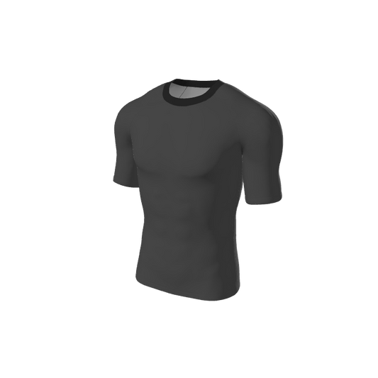 Retro Grappler Custom Single Color Short Sleeve Rash Guard. (x 1)