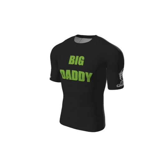 Retro Grappler Custom Single Color Short Sleeve Rash Guard. (x 1)