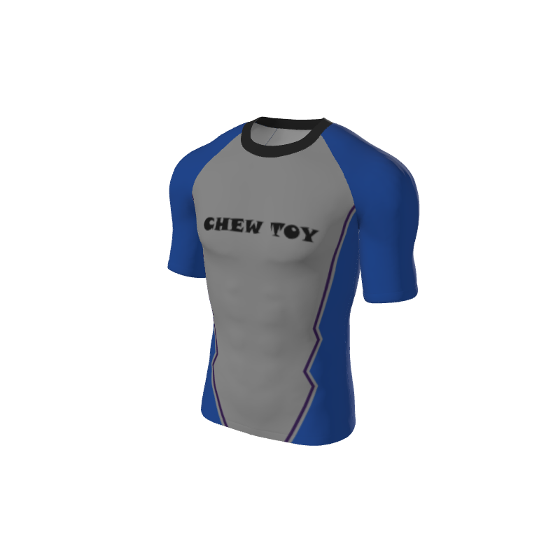 Retro Grappler Custom Jagged Short Sleeve Rash Guard. (x 2)