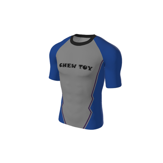 Retro Grappler Custom Jagged Short Sleeve Rash Guard. (x 2)