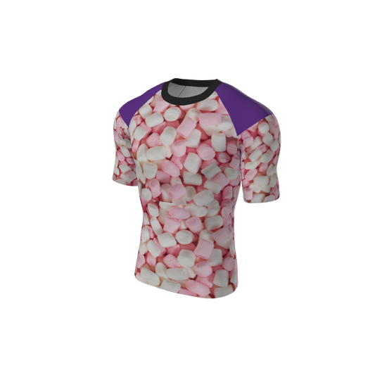 Retro Grappler Custom Single Color Short Sleeve Rash Guard. (x 1)