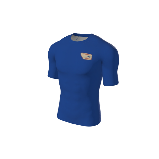 Retro Grappler Custom Single Color Short Sleeve Rash Guard. (x 1)