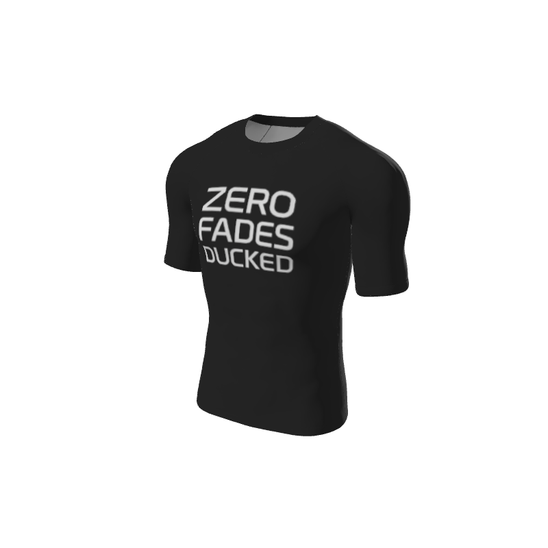 Retro Grappler Custom Single Color Short Sleeve Rash Guard. (x 1)