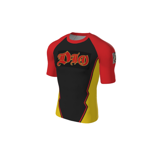 Retro Grappler Custom Jagged Short Sleeve Rash Guard. (x 1)