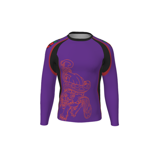 Retro Grappler Custom Rachet Long Sleeve Rash Guard. (x 1)